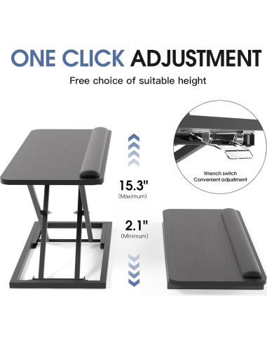 Soporte de Teclado y Ratón Ergonómico RQUOIRE Ajustable 5 Niveles