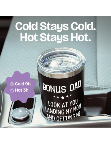 Vaso Térmico KLUBI 20oz Negro para Papá Extra - Regalo Día del Padre