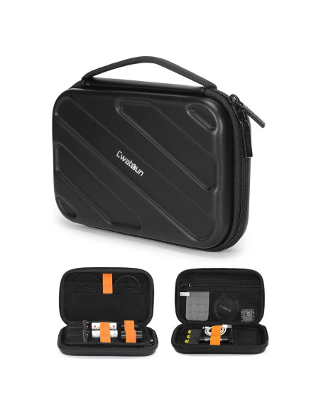 Cwatcun Funda de Accesorios de Cámara Dura Negra 24.77x16.83cm Cwatcun Funda de Accesorios de Cámara Dura Negra 24.77x16.83cm