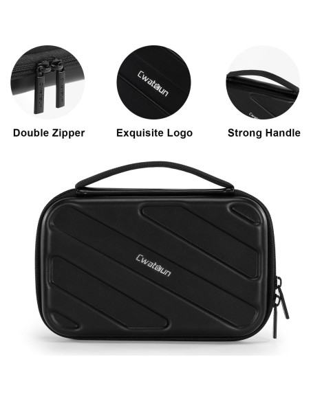 Cwatcun Funda de Accesorios de Cámara Dura Negra 24.77x16.83cm Cwatcun Funda de Accesorios de Cámara Dura Negra 24.77x16.83cm