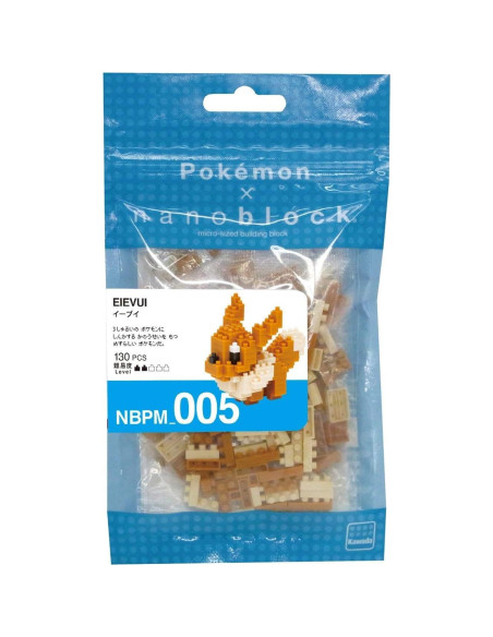 Nanoblock - Set de 3 Pokémon Mewtwo, Eevee y Squirtle Nanoblock - Set de 3 Pokémon Mewtwo, Eevee y Squirtle