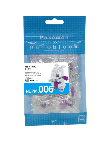 Nanoblock - Set de 3 Pokémon Mewtwo, Eevee y Squirtle