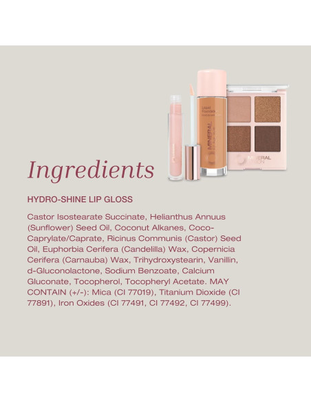 Brillo de Labios Mineral Fusion HydroShine Mónaco 4.4 ml Brillo de Labios Mineral Fusion HydroShine Mónaco 4.4 ml