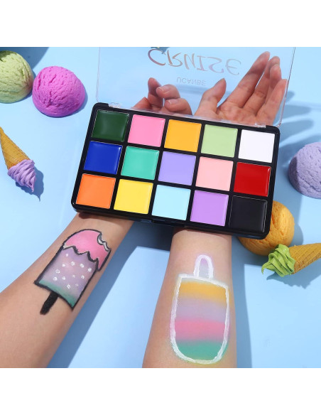 Pintura Facial y Corporal UCANBE 15 Colores Macaron No Tóxica Pintura Facial y Corporal UCANBE 15 Colores Macaron No Tóxica