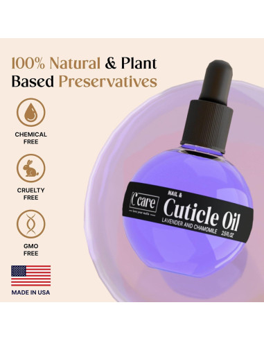 Aceite para Cutículas C CUIDADO 74.8 ml - Lavanda y Manzanilla