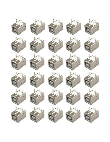 30 Conectores USB Tipo-B Hembrados 4-Pin PCB DIP RELAND SUN