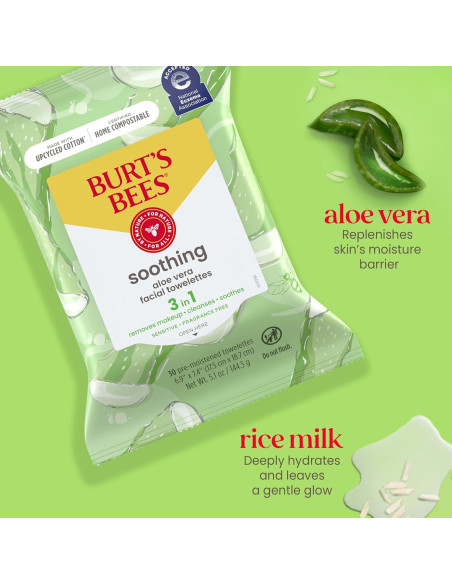 Toallitas Faciales Burt's Bees Aloe Vera 30 Unidades Piel Sensible Toallitas Faciales Burt's Bees Aloe Vera 30 Unidades Piel Sensible
