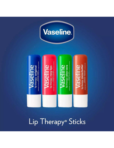 Bálsamos Labiales Vaseline 4-Pack Aloe Vera y Cacao 4.5g Bálsamos Labiales Vaseline 4-Pack Aloe Vera y Cacao 4.5g