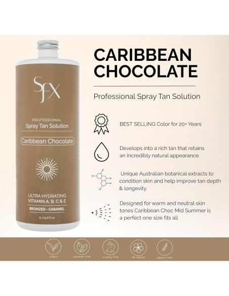 SunFX Spray Bronceador Natural 1L Medio Verano Chocolate SunFX Spray Bronceador Natural 1L Medio Verano Chocolate