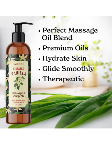 Aceite de Masaje Comestible IQ Natural 226.8g Vainilla Coco