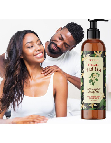 Aceite de Masaje Comestible IQ Natural 226.8g Vainilla Coco