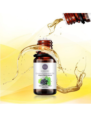 Aceite Esencial de Uva 100% Puro Orgánico 10ml - Rainbow Abby
