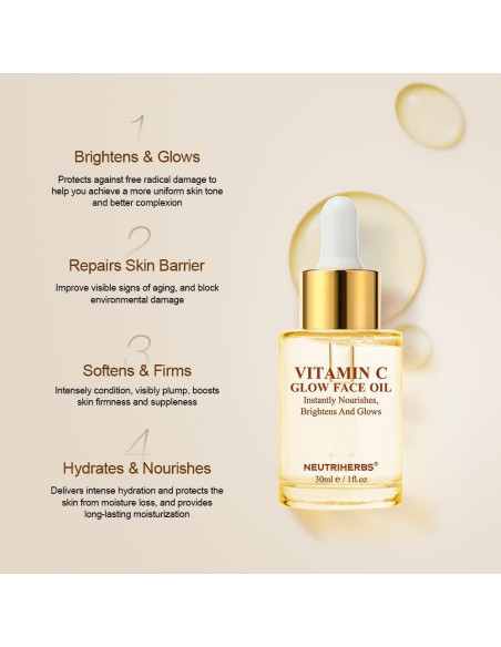 Aceite Facial Neutriherbs 30ml - Rosa Mosqueta, Jojoba, Uva, Vitamina C Aceite Facial Neutriherbs 30ml - Rosa Mosqueta, Jojoba, Uva, Vitamina C