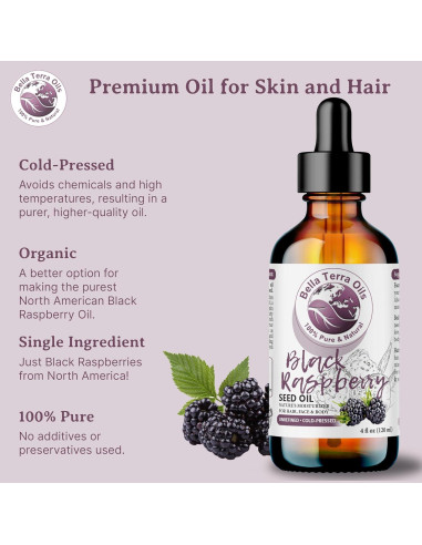 Aceite de Semilla de Frambuesa Negra Bella Terra 118 ml