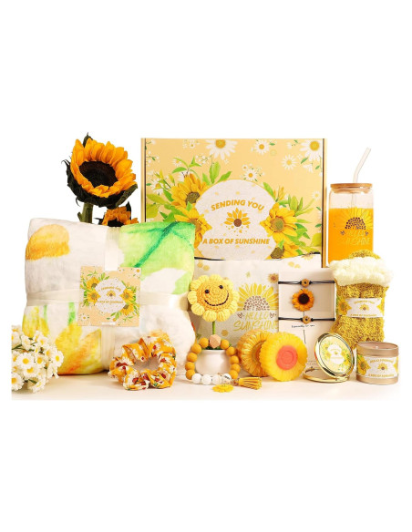 Canasta de Regalo de Girasol DORBOKER 15 Piezas Bienestar Canasta de Regalo de Girasol DORBOKER 15 Piezas Bienestar