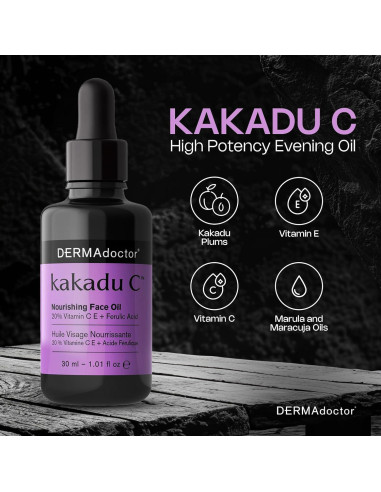 Aceite Facial Antienvejecimiento DERMAdoctor Kakadu C 30 ml