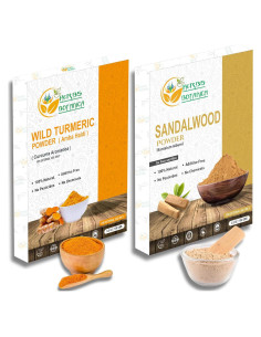 Combo Polvo de Sándalo 99 g y Cúrcuma Silvestre 150 g - Cuidado Facial DIY