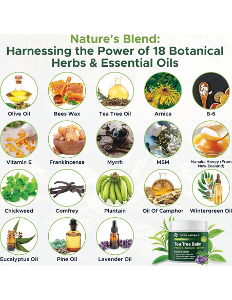 Bálsamo de Árbol de Té Owell Naturals 59 ml - Piel Seca y Agrietada Bálsamo de Árbol de Té Owell Naturals 59 ml - Piel Seca y Agrietada