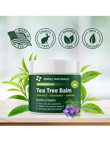 Bálsamo de Árbol de Té Owell Naturals 59 ml - Piel Seca y Agrietada