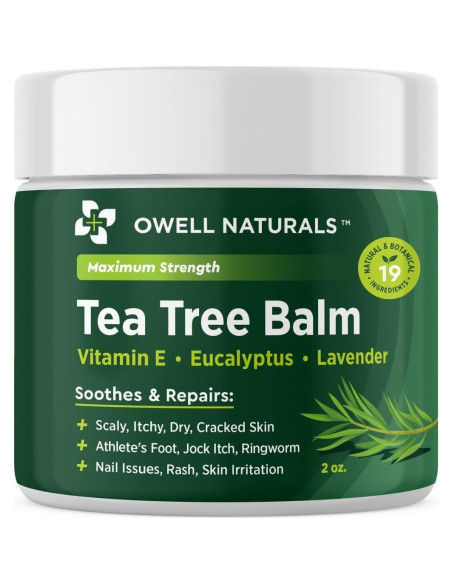 Bálsamo de Árbol de Té Owell Naturals 59 ml - Piel Seca y Agrietada Bálsamo de Árbol de Té Owell Naturals 59 ml - Piel Seca y Agrietada