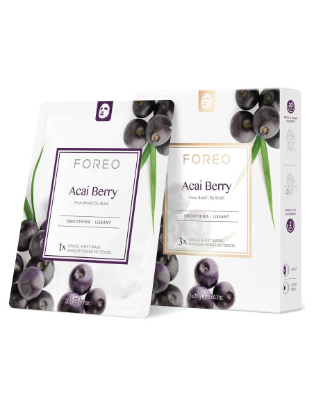 Máscara de Hoja Reafirmante Acai Berry FOREO - 3 Unidades Máscara de Hoja Reafirmante Acai Berry FOREO - 3 Unidades