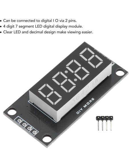 Módulo de Pantalla LED Digital 4 Dígitos TM1637 Verde - CHEOTIME Módulo de Pantalla LED Digital 4 Dígitos TM1637 Verde - CHEOTIME