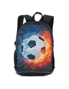 Mochila CAIWEI para Niños 43.7x29.7x14 cm Fútbol Ardiente