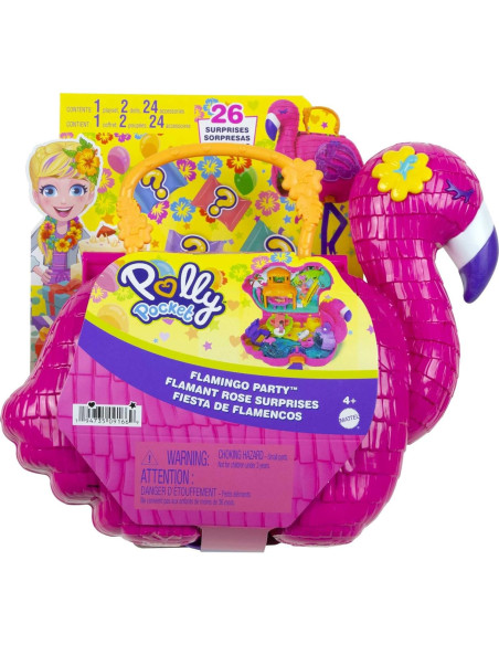 Set de Juego Polly Pocket Fiesta de Flamencos con 2 Muñecas y 26 Accesorios Set de Juego Polly Pocket Fiesta de Flamencos con 2 Muñecas y 26 Accesorios