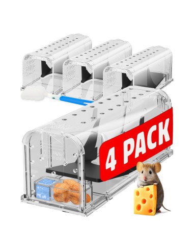Trampas Humanas para Ratones Motelmouse 4 Unidades Reutilizables