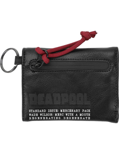 Cartera Trifold Marvel Deadpool con Cierre y 5 Ranuras Cartera Trifold Marvel Deadpool con Cierre y 5 Ranuras