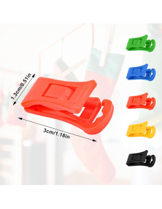 50 Clips para Calcetines Multicolor BOXOB - Plástico Duradero 2