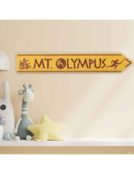 Cartel Decorativo de Madera Disney Hércules Monte Olimpo 42x7cm Cartel Decorativo de Madera Disney Hércules Monte Olimpo 42x7cm
