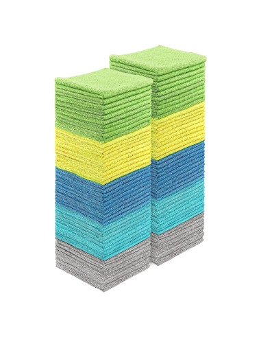Paquete de 100 Paños de Microfibra HOMEXCEL 29.21 cm Multicolor