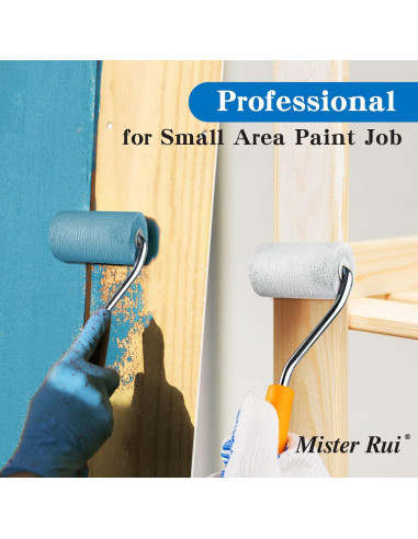 Kit de Rodillos de Pintura Mister Rui 2 Pulgadas 8 Piezas