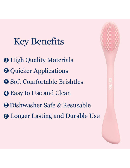 REVEX Cepillo Aplicador de Mascarilla Facial de Silicona 2 Pzas REVEX Cepillo Aplicador de Mascarilla Facial de Silicona 2 Pzas