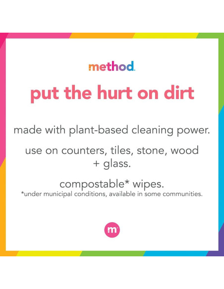 Toallitas de limpieza multiusos Method Lavanda 210 unidades Toallitas de limpieza multiusos Method Lavanda 210 unidades