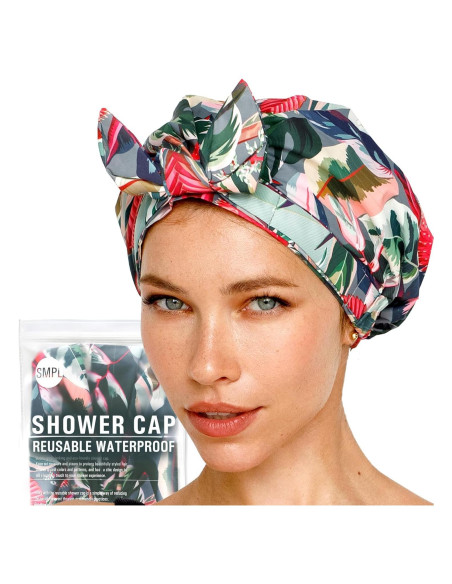 Gorro de Ducha Reutilizable SMPL OBJECTS Tropical Impermeable Gorro de Ducha Reutilizable SMPL OBJECTS Tropical Impermeable