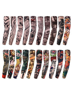 Juego de 20 Mangas de Tatuaje Temporal AKStore - Unisex