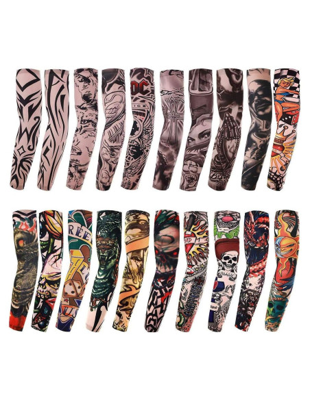 Juego de 20 Mangas de Tatuaje Temporal AKStore - Unisex Juego de 20 Mangas de Tatuaje Temporal AKStore - Unisex