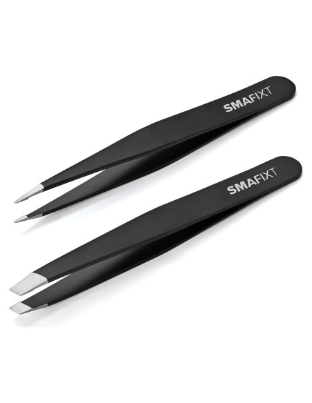 Juego de 2 Pinzas Smafixt de Acero Inoxidable para Vello Facial Juego de 2 Pinzas Smafixt de Acero Inoxidable para Vello Facial
