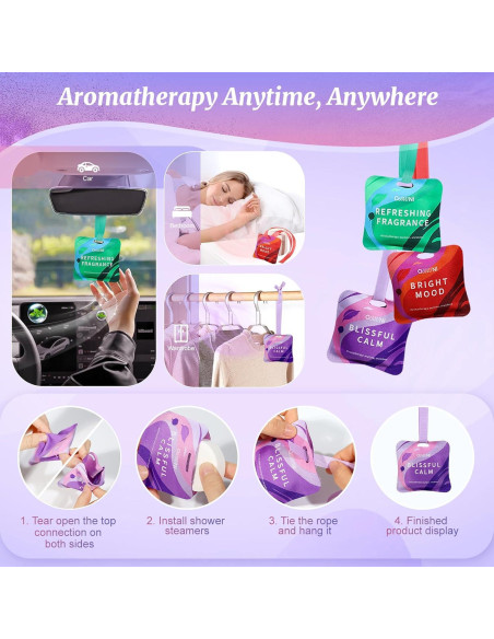 Bombas de Ducha Aromaterapia Ouwuni - Paquete de 18 Unidades Bombas de Ducha Aromaterapia Ouwuni - Paquete de 18 Unidades