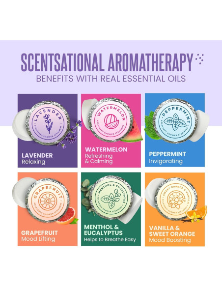 Bombas de Ducha Aromaterapia Cleverfy - 12 Tabletas Relajantes Bombas de Ducha Aromaterapia Cleverfy - 12 Tabletas Relajantes
