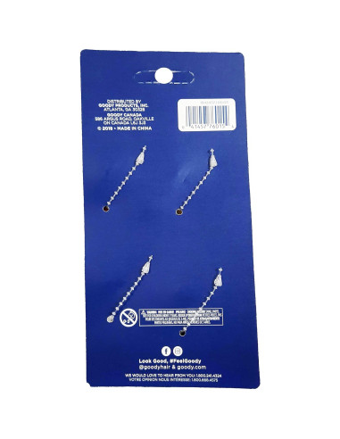 Clips de Garra Medianos Goody SlideProof - 4 Unidades Neutros