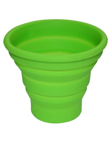 Taza Plegable de Silicona Ecoart Verde 150 ml para Camping