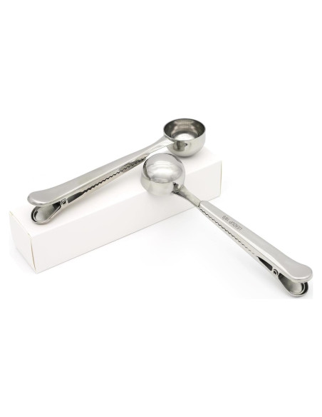 Cucharada Medidora de Café 2 en 1 LEADUP Acero Inoxidable 19 cm Cucharada Medidora de Café 2 en 1 LEADUP Acero Inoxidable 19 cm