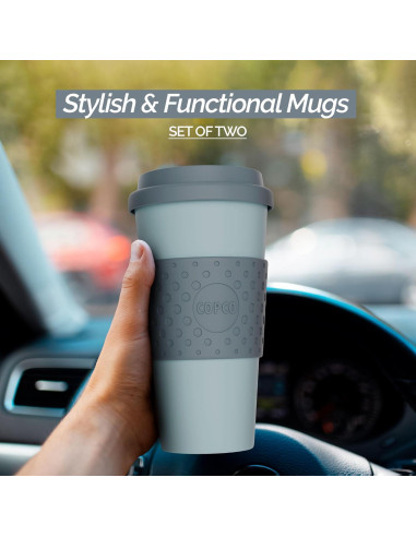 Set de 2 Tazas de Viaje Copco Acadia 480ml Doble Pared