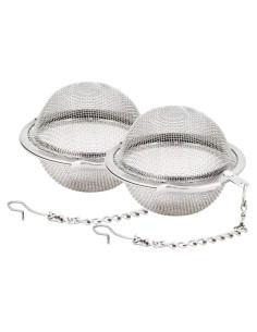 Colador de Té de Acero Inoxidable Fu Store - 2 Piezas 5.3 cm