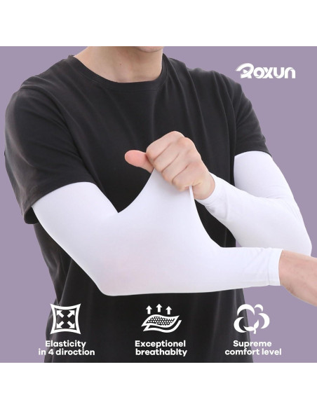 Mangas para brazos Roxun UV 50+ refrescantes 4 pares Mangas para brazos Roxun UV 50+ refrescantes 4 pares