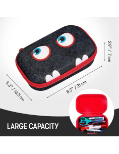 Estuche de lápices ZIPIT Wildlings negro 21x13.5x7.5 cm 2