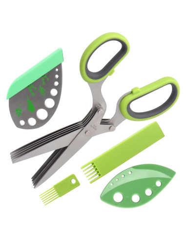 Tijeras de Cocina LUVCOSY de Acero Inoxidable 5 Cuchillas